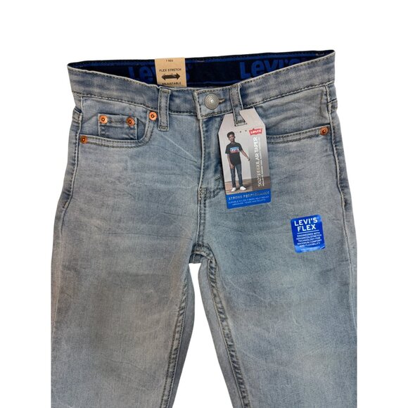 NWT Levis 502 Size 7 Boys Regular 31X30 Taper Fit Jeans 7 Reg Light Wash Denim - Picture 3 of 11
